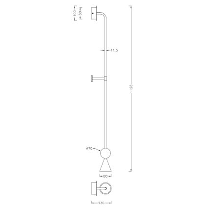 MAXLIGHT W0448 - LED-vägglampa BINGO LED/8W/230V CRI 92 guld/grön