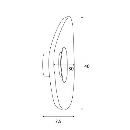 MAXLIGHT W0558 - LED väggbelysning DEUX LED/5W/230V svart