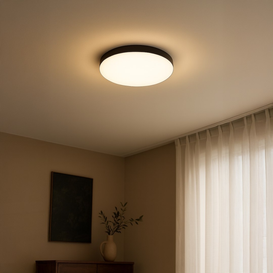 LED Badrumsplafond med sensor MAYA LED/13W/230V Ø 33 cm IP44 svart