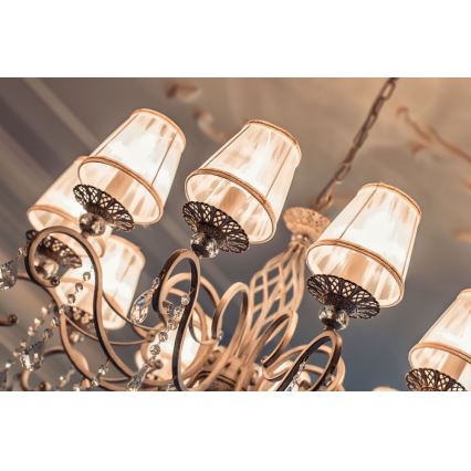 Maytoni ARM247-10-G - Ljuskrona på kedja GRACE 10xE14/40W/230V