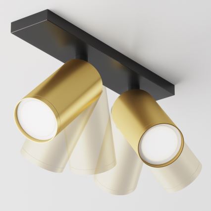 Maytoni C051CL-U-02BMG - Spotlight FOCUS 2xGU10/10W/230V guld/svart