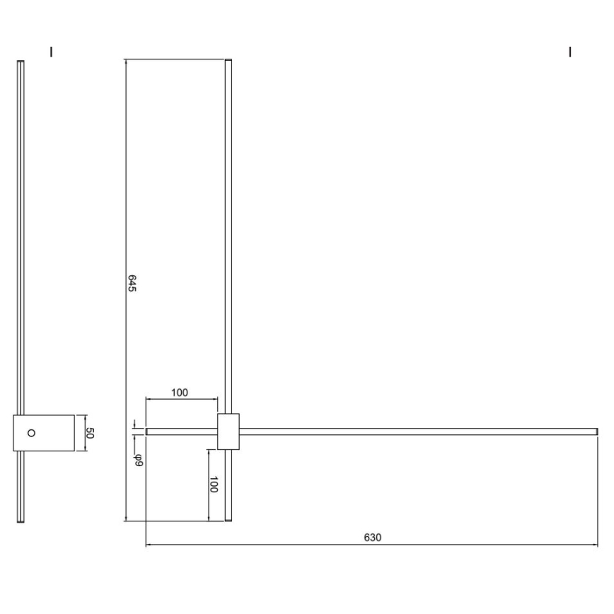 Maytoni C070WL-L12GB3K - LED väggbelysning PARS LED/12W/230V CRI 90 svart