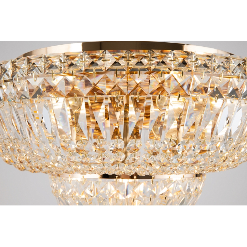 Maytoni DIA100-CL-12-G - Taklampa BASFOR 12xE14/60W/230V guld