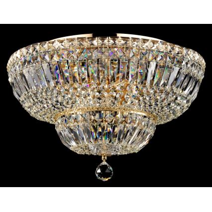 Maytoni DIA100-CL-12-G - Taklampa BASFOR 12xE14/60W/230V guld