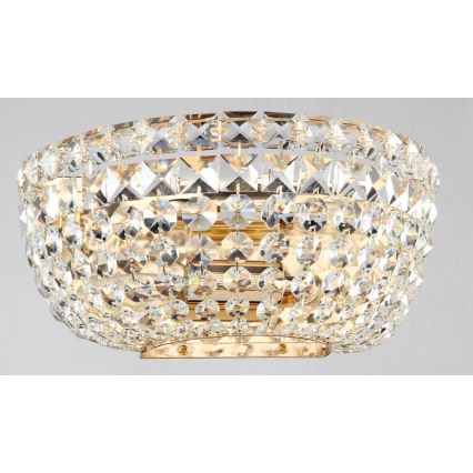 Maytoni DIA100-WL-02-G - Vägglampa BASFOR 2xE14/60W/230V guld