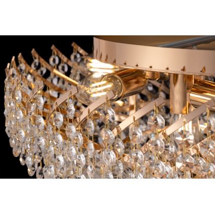 Maytoni DIA120-09-G - Taklampa KAROLINA 9xE14/40W/230V