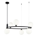 Maytoni MOD013PL-06B -  Ljuskrona med textilsladd RING 6xG9/25W/230V svart