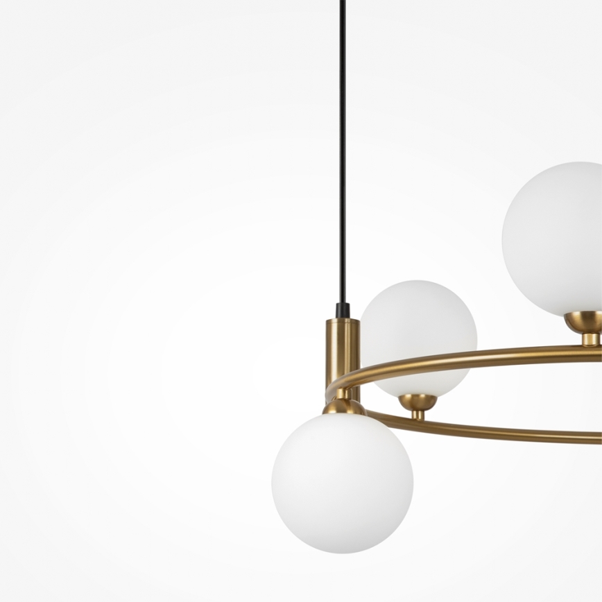 Maytoni MOD013PL-06BS1 - Ljuskrona med textilsladd RING 6xG9/25W/230V mässing