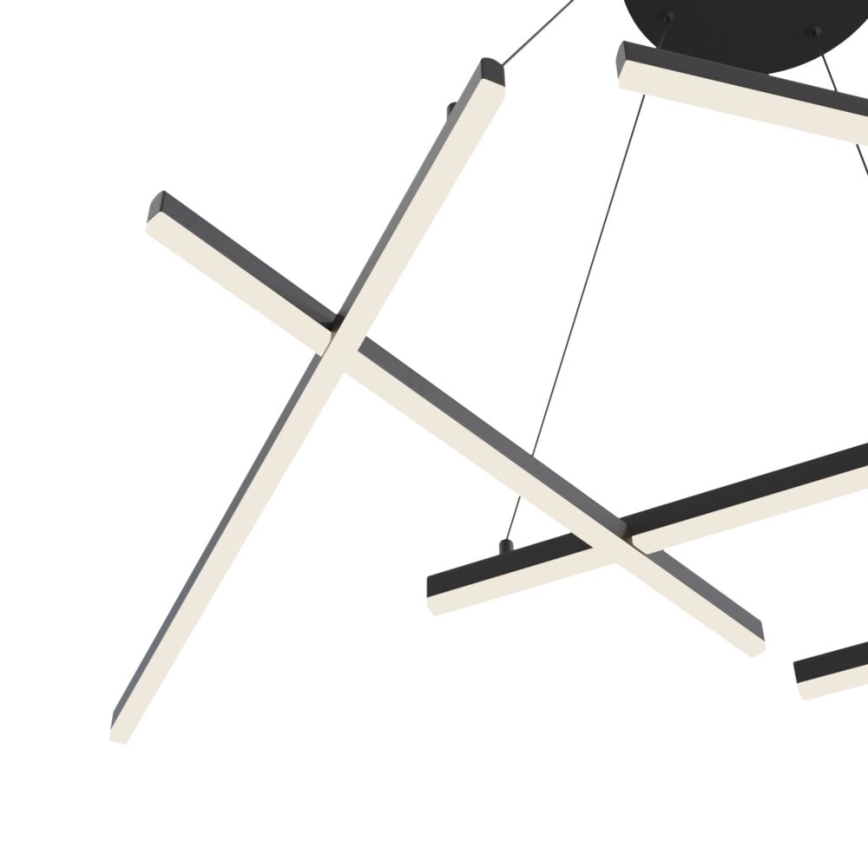 Maytoni MOD016PL-L75B - LED ljuskrona med textilsladd LINE LED/79W/230V svart