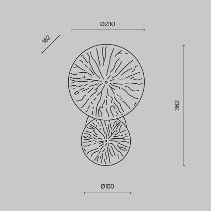 Maytoni MOD082WL-01G - Vägglampa LOVETANN 1xE14/40W/230V guld