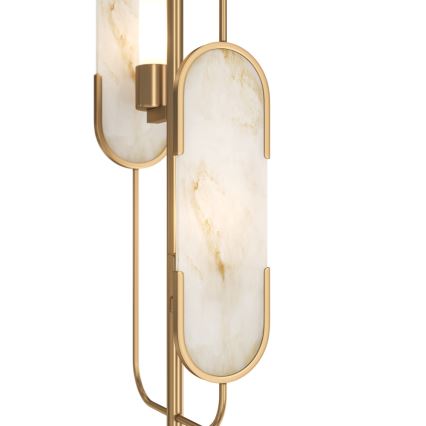 Maytoni MOD099FL-02G - Golvlampa MARMO 2xG9/40W/230V