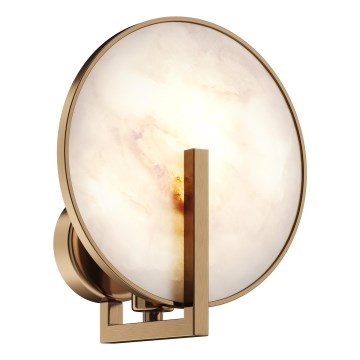 Maytoni MOD099WL-01G2 - Vägglampa MARMO 1xE14/40W/230V natursten/guld