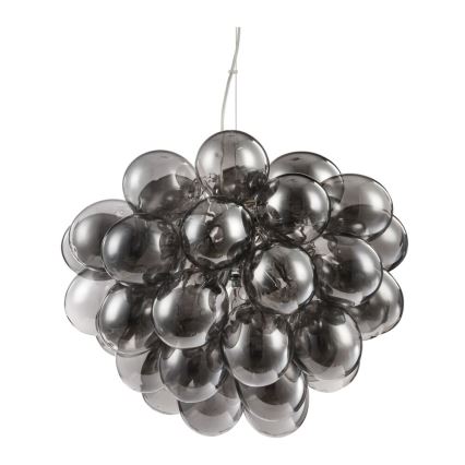 Maytoni MOD112-08-N - Ljuskrona med textilsladd BALBO 8xG9/28W/230V grå