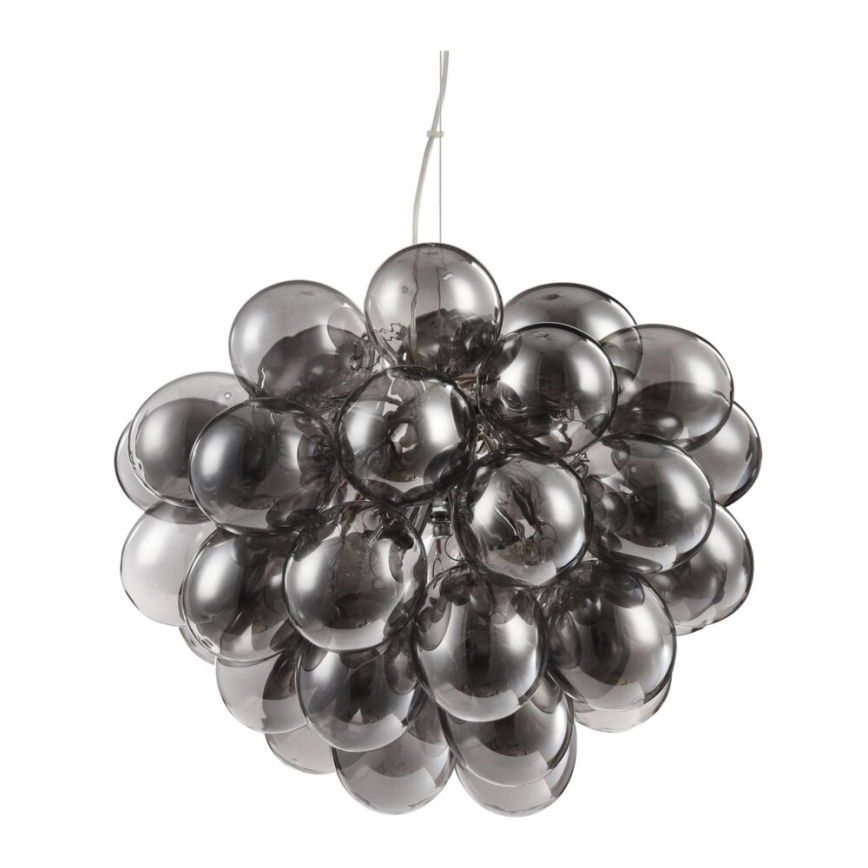 Maytoni MOD112-08-N - Ljuskrona med textilsladd BALBO 8xG9/28W/230V grå