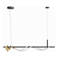 Maytoni MOD166PL-L30GB3K - LED ljuskrona med textilsladd TAU LED/42W/230V