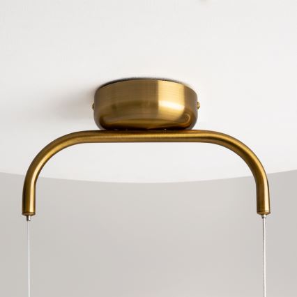 Maytoni MOD170PL-L8BS3K - LED ljuskrona med textilsladd CABARET LED/8W/230V guld