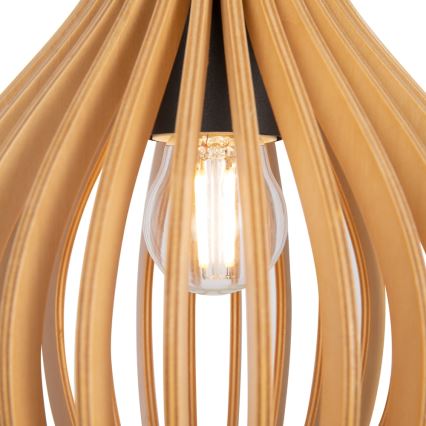 Maytoni MOD192PL-01W - Ljuskrona med textilsladd ROOTS 1xE27/40W/230V diameter 20 cm beige