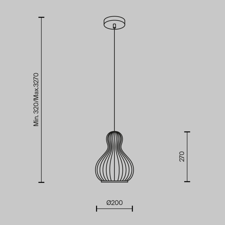 Maytoni MOD192PL-01W - Ljuskrona med textilsladd ROOTS 1xE27/40W/230V diameter 20 cm beige