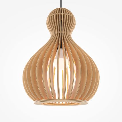 Maytoni MOD192PL-01W1 - Ljuskrona med textilsladd ROOTS 1xE27/40W/230V diameter 30 cm beige