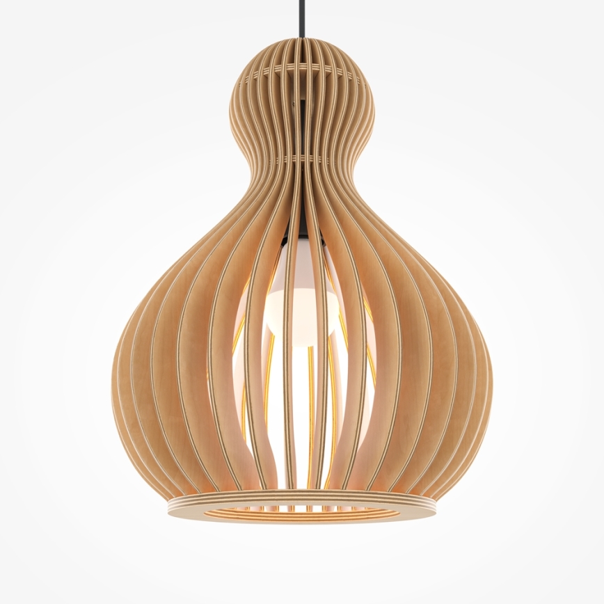 Maytoni MOD192PL-01W1 - Ljuskrona med textilsladd ROOTS 1xE27/40W/230V diameter 30 cm beige