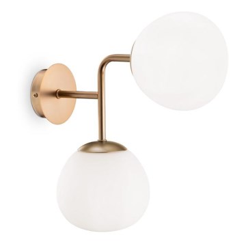 Maytoni MOD221-WL-02-G - Vägglampa ERICH 2xE14/40W/230V koppar