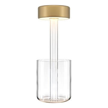 Maytoni MOD229TL-L3G3K1 - LED dimbar uppladdningsbar bärbar bordslampa LED/3W/5V 2200-4000K 2000 mAh guld/klart