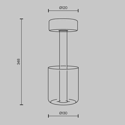 Maytoni MOD229TL-L3W3K1 - LED dimbar uppladdningsbar bärbar bordslampa LED/3W/5V 2200-4000K 2000 mAh vit/klar