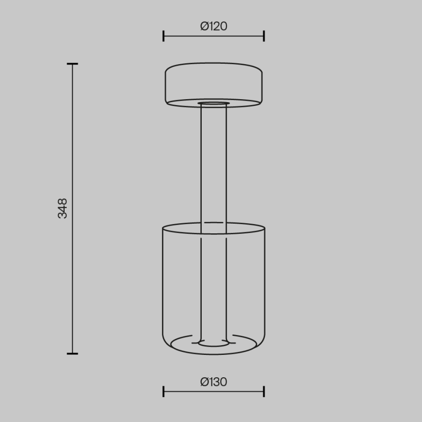 Maytoni MOD229TL-L3W3K1 - LED dimbar uppladdningsbar bärbar bordslampa LED/3W/5V 2200-4000K 2000 mAh vit/klar