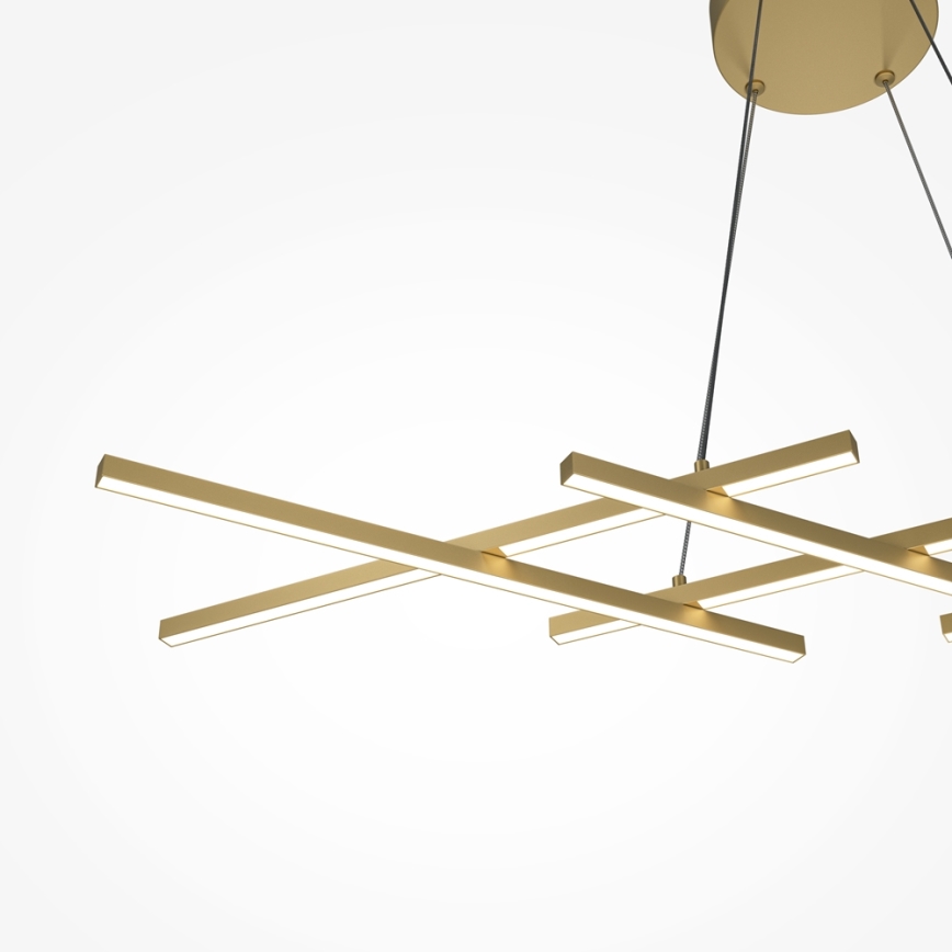 Maytoni MOD244PL-L50BSK - HALO LED-ljuskrona på vajer LED/40W/230V, guld