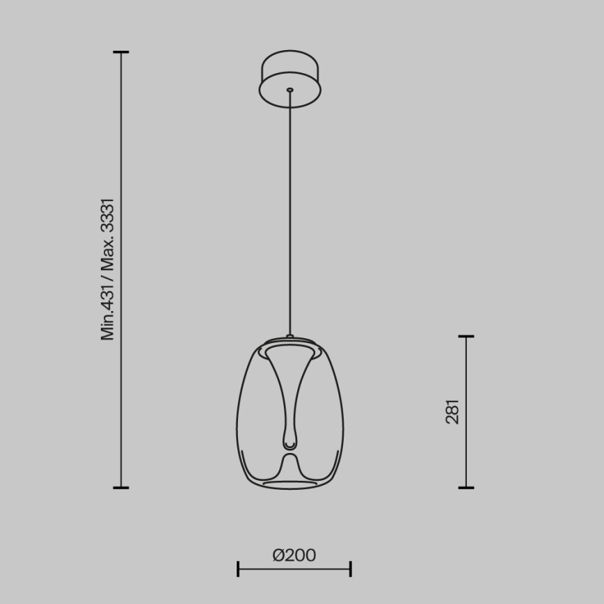 Maytoni MOD282PL-L8G3K - LED ljuskrona med textilsladd SPLASH LED/7W/230V 3000K guld