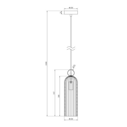 Maytoni MOD302PL-01W - Ljuskrona med textilsladd ANTIC 1xE14/40W/230V guld/vit