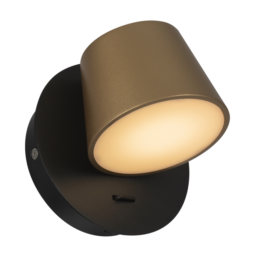 Maytoni MOD421WL-L6BBS3K - LED väggbelysning PIXEL 7W/230V 3000K guld/svart