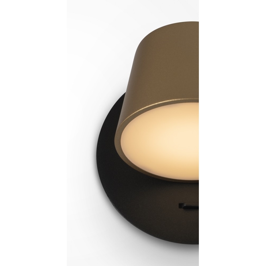 Maytoni MOD421WL-L6BBS3K - LED väggbelysning PIXEL 7W/230V 3000K guld/svart