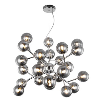 Maytoni MOD545PL-24CH - Ljuskrona på vajer DALLAS 24xG9/28W/230V rökfärgad