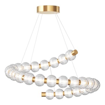 Maytoni MOD555PL-L35G3K - LED ljuskrona med textilsladd AMULET LED/40W/230V 3000K guld