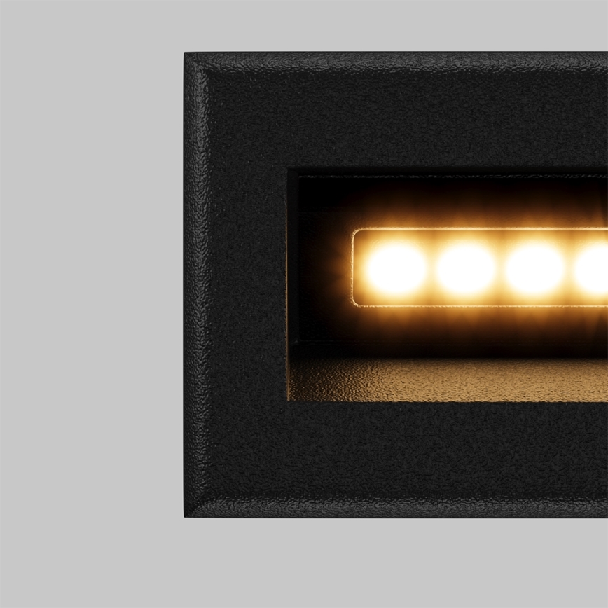 Maytoni O045SL-L3B3K - LED Inbyggd utomhusbelysning BOSCA LED/3W/230V 3000K IP65 svart