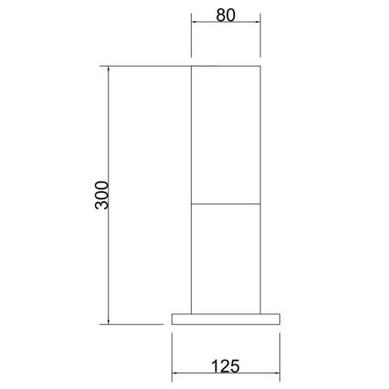 Maytoni O418FL-01B - Utomhuslampa WILLIS 1xE27/60W/230V 30 cm IP54 svart