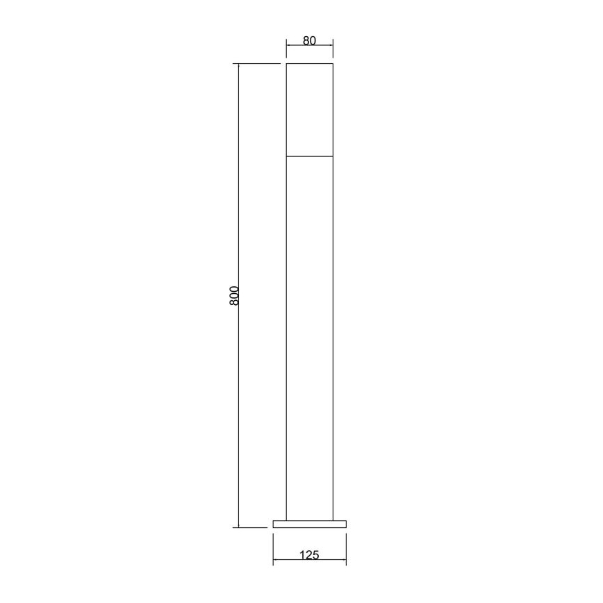 Maytoni O418FL-01GR1 - Utomhuslampa WILLIS 1xE27/60W/230V 80 cm IP54 antracit