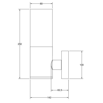 Maytoni O418WL-01B - Vägglampa för utomhusbruk WILLIS 1xE27/60W/230V IP54 svart