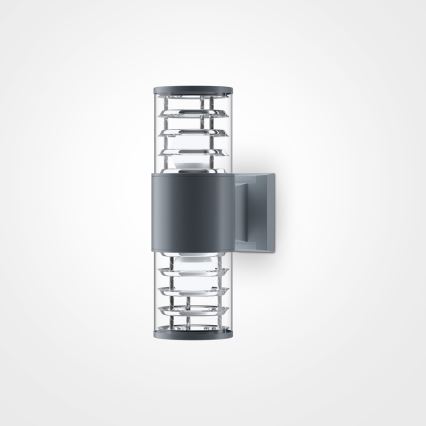 Maytoni O576WL-02GR - Vägglampa för utomhusbruk BRONX 2xE27/60W/230V IP54 antracit