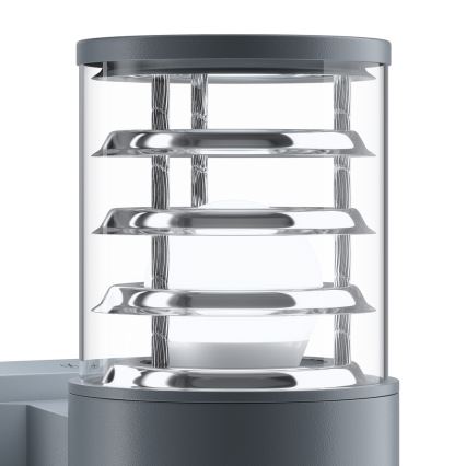 Maytoni O576WL-02GR - Vägglampa för utomhusbruk BRONX 2xE27/60W/230V IP54 antracit