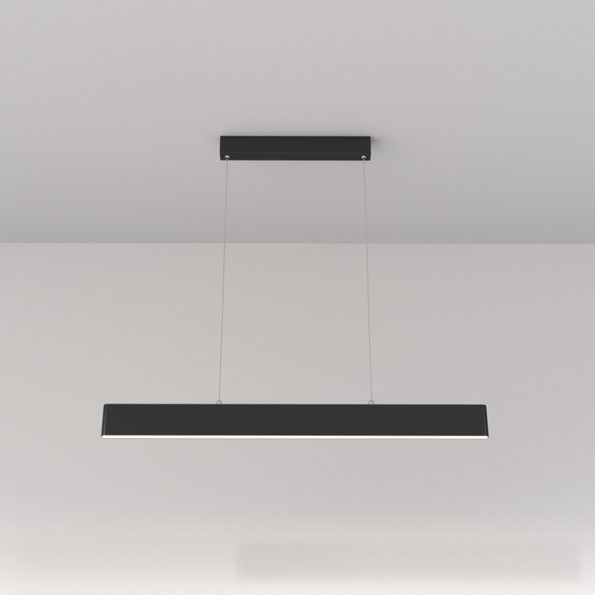Maytoni P010PL-L23B4K - LED ljuskrona med textilsladd STEP LED/23W/230V 4000K 91 cm svart