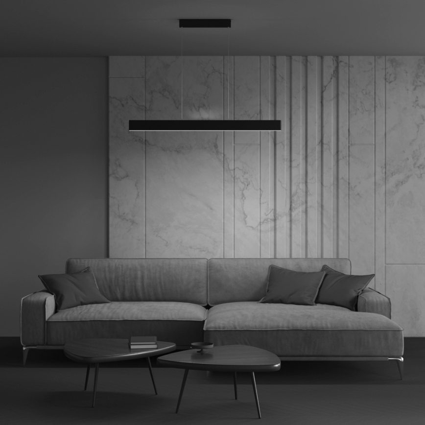 Maytoni P010PL-L30B4K - LED ljuskrona med textilsladd STEP LED/30W/230V 4000K 118,5 cm svart