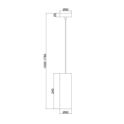 Maytoni P011PL-01G - Ljuskrona med textilsladd GIOIA 1xE14/40W/230V guld