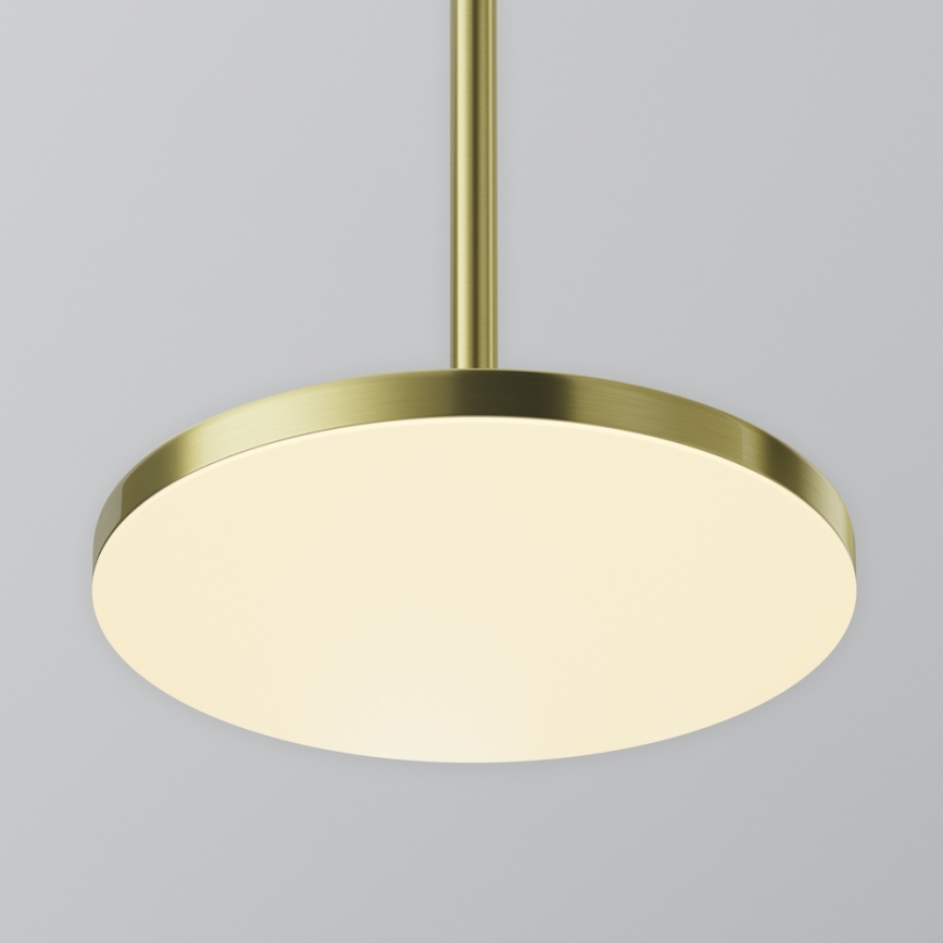Maytoni P076PL-L12W3K-BS - LED ljuskrona med textilsladd PLATO LED/12W/230V 3000K guld
