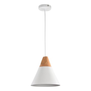 Maytoni P359-PL-01-W - Ljuskrona med textilsladd BICONES 1xE27/60W/230V diameter 22 cm vit/beige