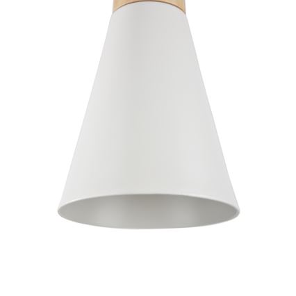 Maytoni P359-PL-140-W - Ljuskrona med textilsladd BICONES 1xE27/60W/230V diameter 14 cm vit/beige