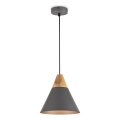Maytoni P359-PL-220-C - Ljuskrona med textilsladd BICONES 1xE27/60W/230V diameter 22 cm grå/beige