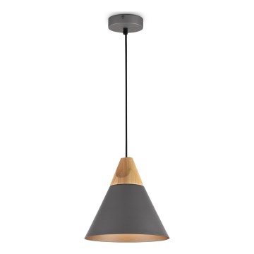 Maytoni P359-PL-220-C - Ljuskrona med textilsladd BICONES 1xE27/60W/230V diameter 22 cm grå/beige