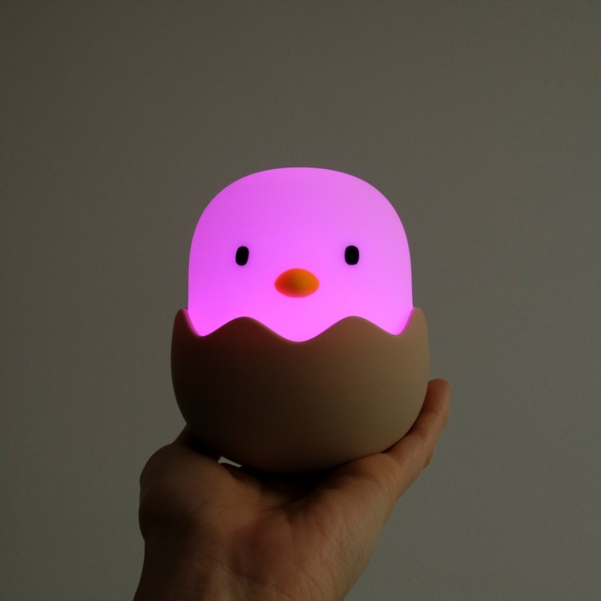MegaLight - LED RGB Dimbara uppladdningsbara barnlampa med touch EGGY EGG LED/5V